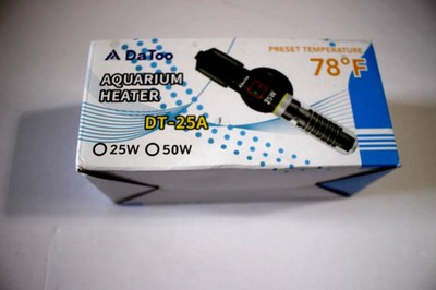 New in box AQUARIUM HEATER DT-25A 25W DATOO LONG LIFE DT-25A