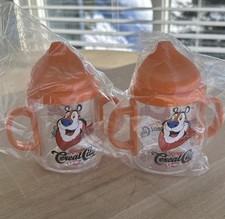 2 Tony The Tiger Sippy Cups Cereal City USA Kelloggs Double Handle UK Version
