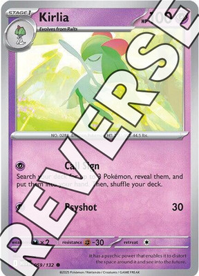 Kirlia 059/132 Me01: Mega Evolution Reverse Holo - Pokemon TCG - NM