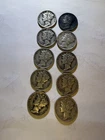 Mercury Dime Lot of 10- 90% Silver - 1940’s