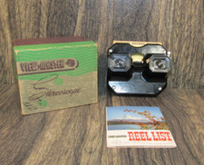 Vintage 1950's Sawyer's View-Master Stereoscope Black Bakelite Model C w/Box