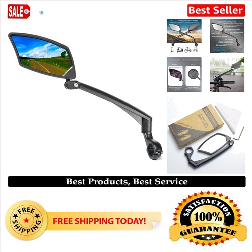 High Definition Convex Bike Mirror with Shatterproof Lens - For MTB & Cruiser