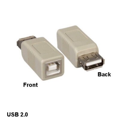 USB 2.0 Type A Female to Type B Female Adapter Printer Scanner PC Notebook HDD