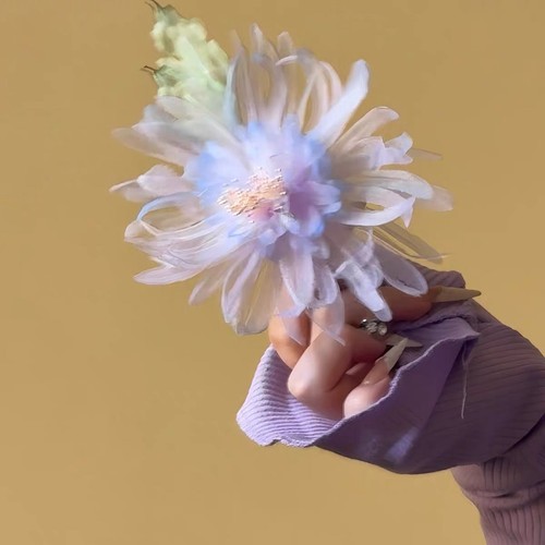 Purple Blue Peony Hair Clip Floral Barrette Chinese Style Hair Accessory 1PC - Picture 6 of 11