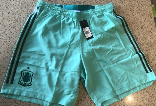 Spain Adidas 18/19 GK Authentic Soccer Football Shorts Green Lined XL NWT RFEF