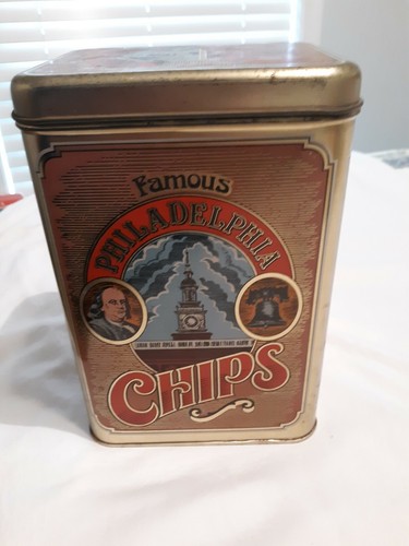 VTG. COLLECTIBLE FAMOUS PHILADELPHIA CHIPS TIN CHEINCO - Picture 2 of 3