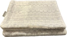 Petit Monde Gray White Snowflake Baby Blanket Sherpa Fair Isle Security Lovey