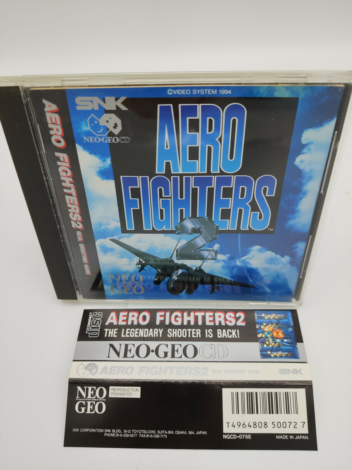 Es- AERO FIGHTERS 2 + Carte De Colonne NEO GEO CD USA D'Occasion Testé