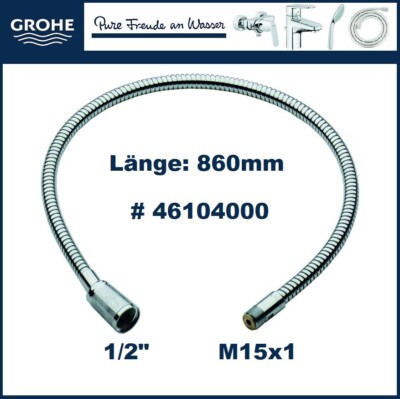 Grohe 46104000 Universal Einhebelmischer Brauseschlauch 860mm    M15x1 / 1/2''
