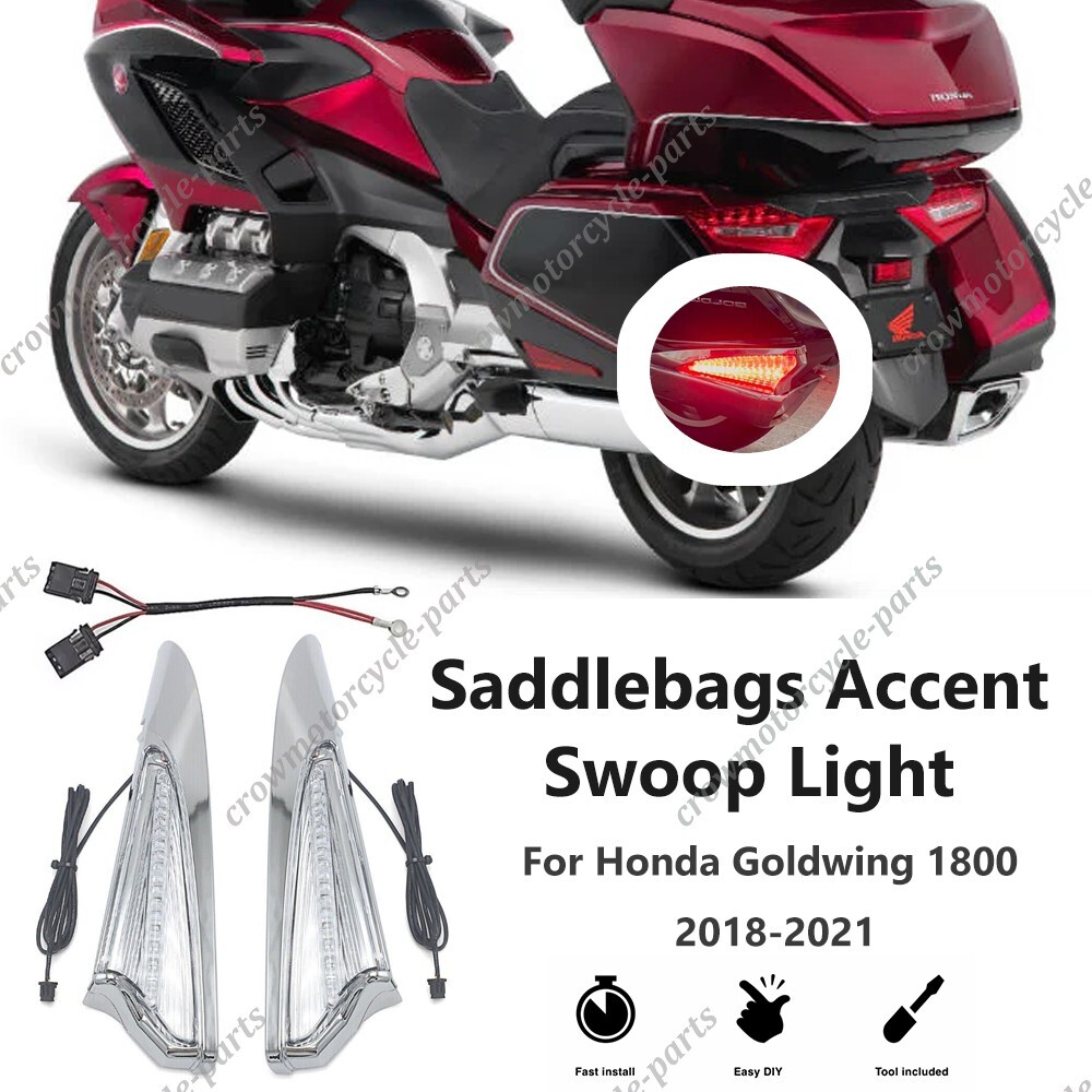 Saddlebags Accent Swoop Light For Honda GoldWing 1800/Tour/Tour