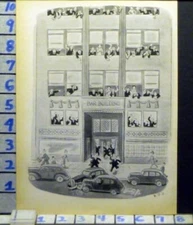 1945 RJD LAWYER BAR CRASH BENDER CHASE HUMOR SATIRE COMIC CARTOON ART  AM80