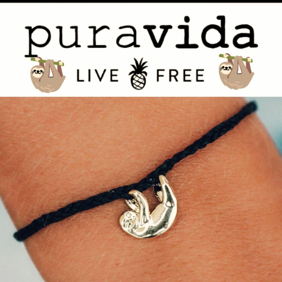 Sloth bracelet pura vida outlet