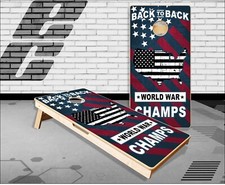 American Flag World War Champs Patriotic Cornhole Boards Bean Bag Toss Game