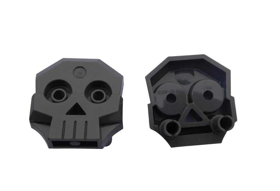 Lego Totenkopfstein dunkelgrau (dark bluish gray) 47990 Totenkopf Relief Neu - Bild 2 von 3
