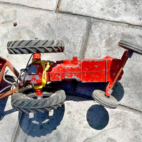 VTG 1950s Metal Farm Truck Horse Trailer Tractor with Trailer *Refurbish Needed* - Picture 10 of 22