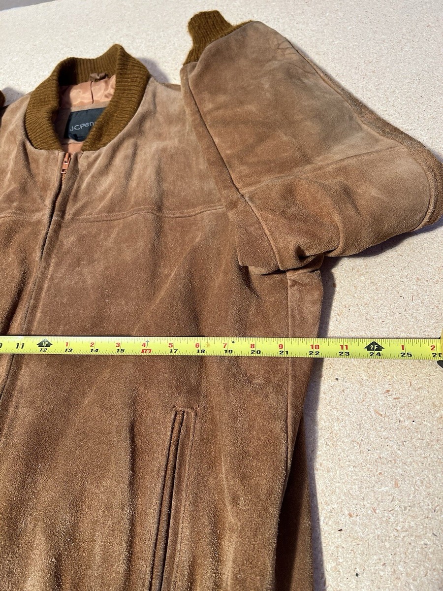 Vintage JCPenney Split Cowhide Leather Jacket Bomber Full Vintage JCPenney Split Cowhide Leather Jacket Bomber Full