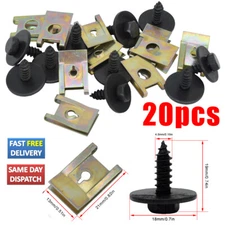20*U-Nut Hex Screw Speed Fastener Undertray Sheet Clip Metal Fixing For BMW Mini