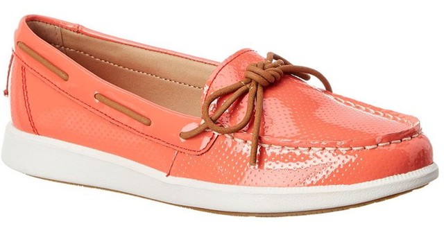 sperry patent leather boat shoes