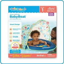 SwimSchool Baby Pool Float, Splash & Play, 6 to 24 Months, Blue