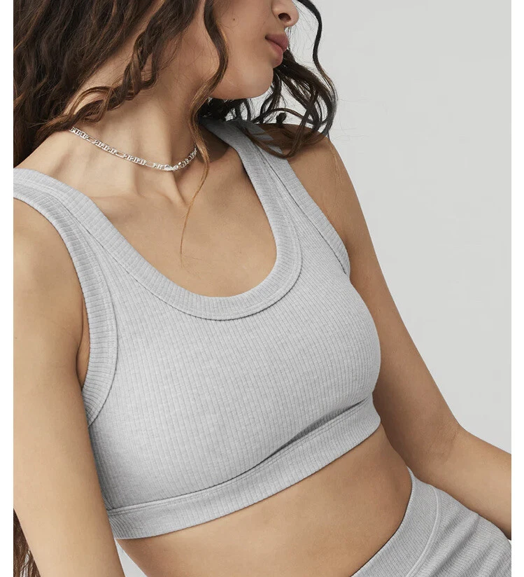 ALO Wellness Bra. Medium. Athletic Heather Grey. Sports Bra. New With Tags.