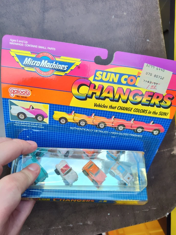 MICRO MACHINES SUN COLOR CHANGERS #5 Renault Pontiac GTO Ferrari Dayton Vette D7 - Image 2 of 3