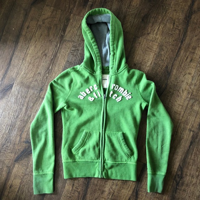 Abercrombie & Fitch Zipup Hoodie Green Sz M eBay