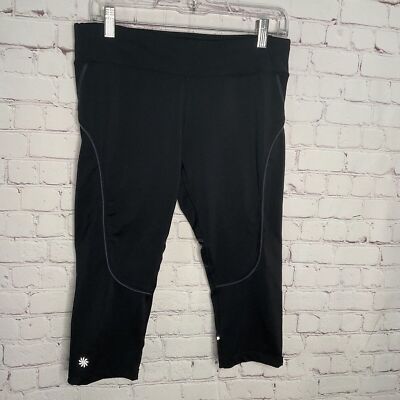 Athleta Women's Black Quick Step Capri Cropped Leggings Size M