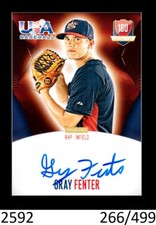 1-2014 PANINI USA BASBALL BOX SET AUTO GRAY FENTER ORIOLES /499 QTY