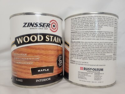 (2 Ct) Zinsser Oil-based Interior Wood Stain - Maple - 1 Quart