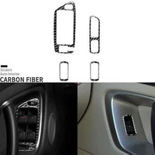 Real Carbon Fiber Window Lift Switch Panel Cover For Subaru Legacy Outback 05-09