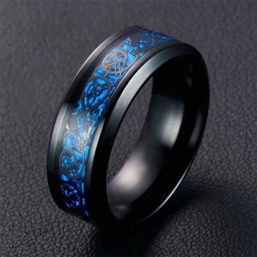 The Vampire Diaries Elena/Damon Blue Sapphire, Black Onyx, Tungsten Plated Ring - Picture 63 of 85