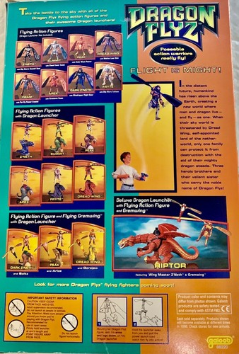 Juguete Volador Dragon Flyz ""SUMMIT"" Lanzador Galoob 66220 Nuevo De Colección 1995 RARO - Imagen 2 de 11