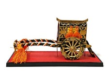 Japanese Hina Doll Drawn Carriage Cart Model Miniature Furniture Ornament Japan