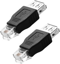 RJ11 to USB Adapter - 6P4C Telephone Jack to USB Type-A Female Plug for Fax