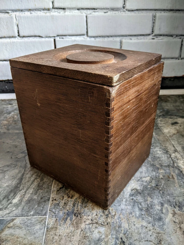 Vintage Japanese Wood Nesting Boxes Canisters Set of 4 - Image 4 of 4