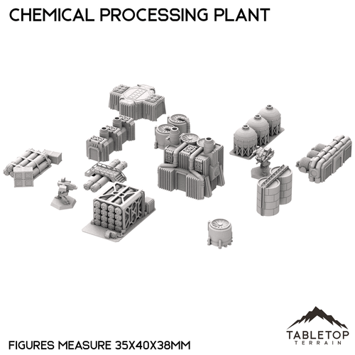 Mecha City Chemical Processing Plant - Small Scale Mech Wargames 6mm 8mm - Picture 9 of 13