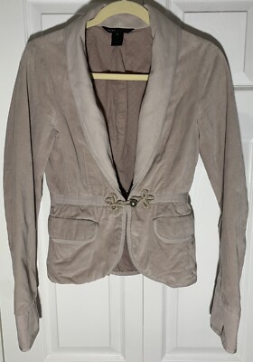 Marc Jacobs Velour Lilac Blazer Jacket Size 4 Lined One Button Velvet