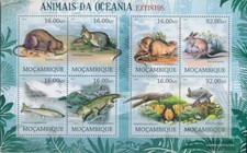 Timbres Mosambik 2012 Mi 5701-5708 Feuille miniature neuf avec gomme originale 2