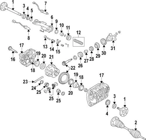 Cojinete de eje de transmisión base delantera genuino GM 1988-2022 Chevrolet GMC Hummer 09411785 Foto 2 de 2