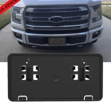 Black For 2018-2020 Ford F150 Front Bumper License Plate Mounting Bracket Holder