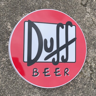 DUFF BEER LED Leuchtbar Wandschild Pub Lager Ale Mann Höhle Garage THE SIMPSONS