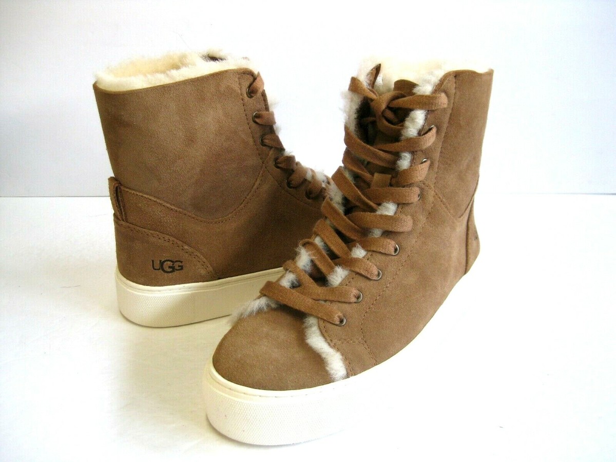 UGG BEVEN WOMEN SNEAKER BOOTS LEATHER CHESTNUT US /UK /EU 37
