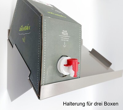 Juicebox komparibel Saftbar 3er Halter Küchenregal platzsparend Metall Ordnung