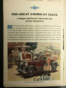 1931 Chevy Chevrolet Sport Coupe With Rumble Seat Original Vintage Car Ad Ebay