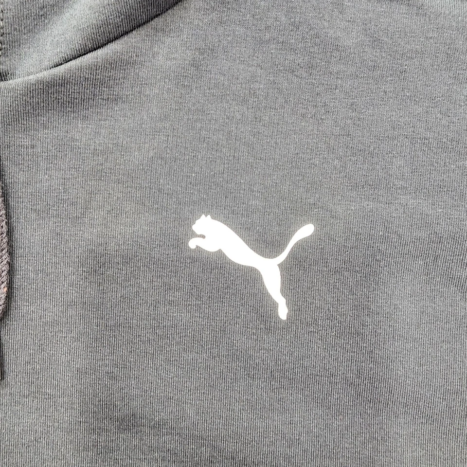 Puma Hoodie Women M Black White Modern Sport Pullover Logo Sweatshirt Athleisure - Image 2 of 4