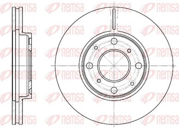 2X Remsa Bremsscheibe 6844.10 FüR Logo Honda Jazz GA 239,6Mm 2 City 4 GE4 DSI-image