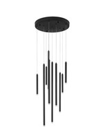 Nova Luce Trimle Pendelleuchte Schwarz 26W Dimmbar 3000K 1861Lm HöHenverstellbar