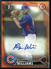 2016 Bowman Prospects Orange Refractor /25 Ryan Williams #PA-RW Auto