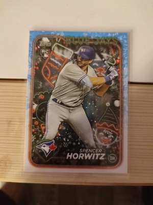 2024 Topps Holiday #H76 Spencer Horwitz RC Toronto Blue Jays Baseball Card