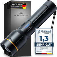 Lichtmeister® Taschenlampe (2000 Lumen, 5000 Mah Akku) - Taschenlampe LED Auflad